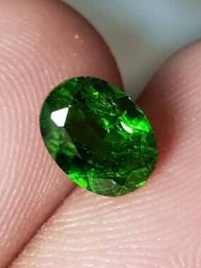Lab Certified .61 Oval DEEP GREEN Tsavorite Garnet
